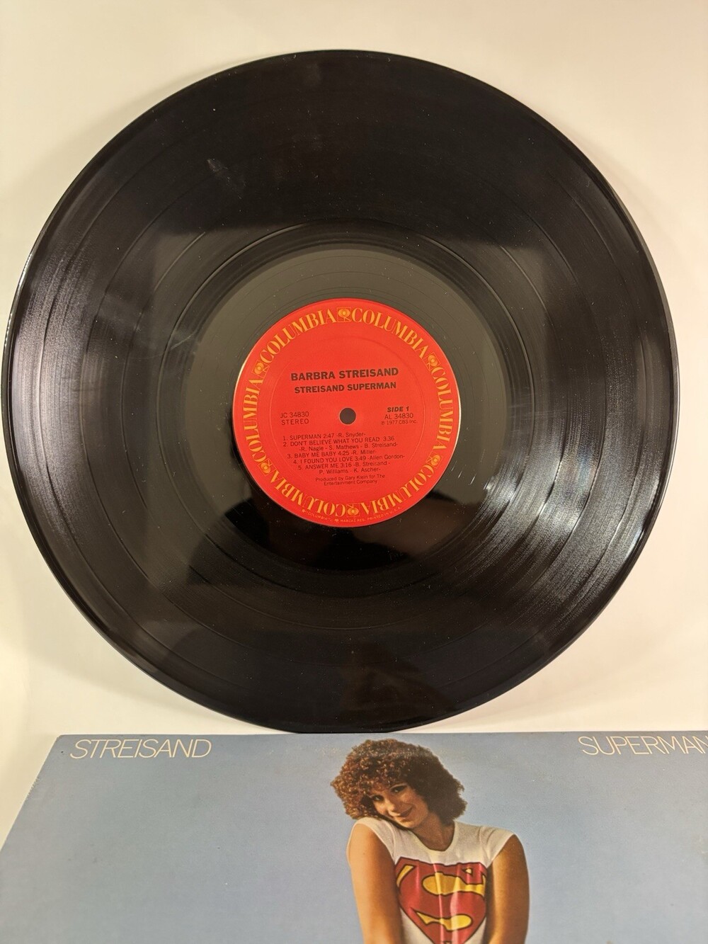 Barbra Streisand Superman LP Vinyl Album Record 1977 Columbia JC 34830 - Picture 4 of 6